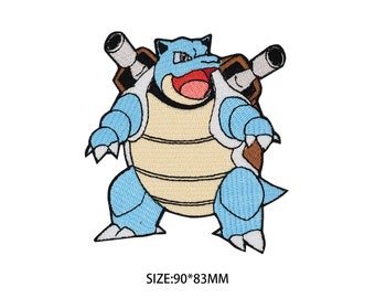 Parche de Blastoise de Pokémon, parche termoadhesivo, parche bordado de anime para chaqueta, sombrero, bolso, mochila, camisa
