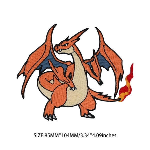 Charizard Y patch Pokemon iron on patch sew on patch anime cartoon patch bag patch jack patch Pokemon decal Cosplay kids costume gifts