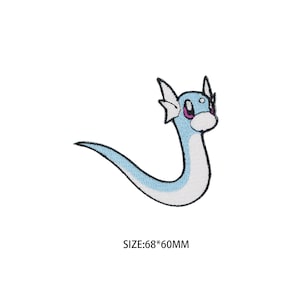 Dratini patch Pokemon iron on patch sew on patch anime cartoon patch bag patch jack patch Pokemon decal Cosplay kids costume gifts