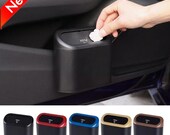 Car Trash Can Interior Organizer Storage Box Car Garbage Bag Press Sealed Trash Can Auto Storage Bin Accessories
