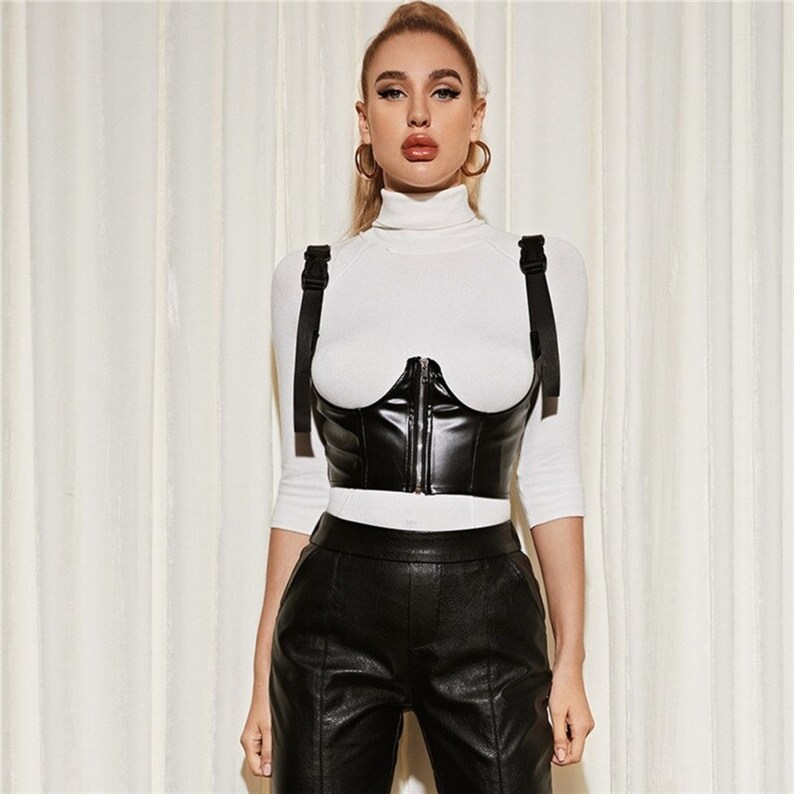 Ribbed Waist Belt Corset Under Bust