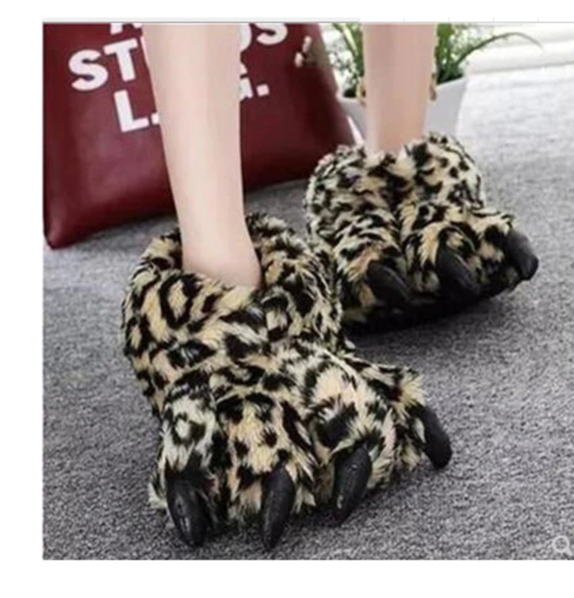 Animal Paw Shoes For Women Winter House Slippers Unisex Woman Etsy