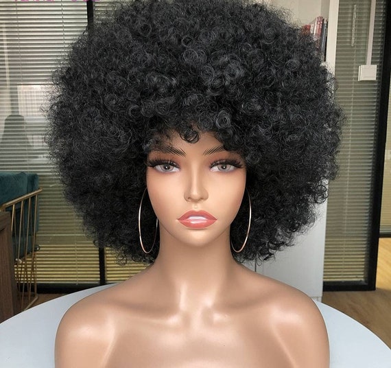 Perruque afro bouclés pour femme noire effet naturel -  Polska