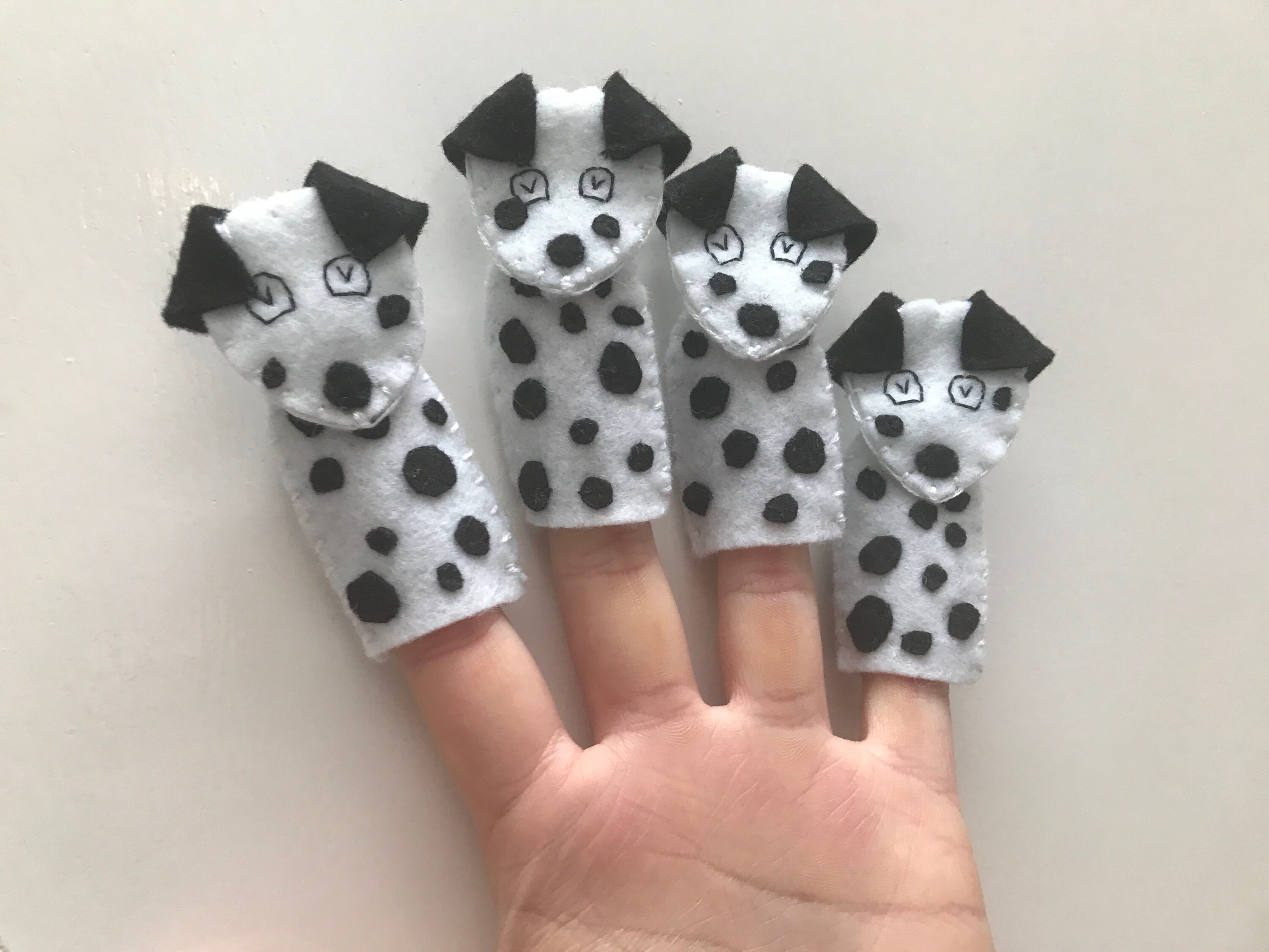 dalmatian hand puppet