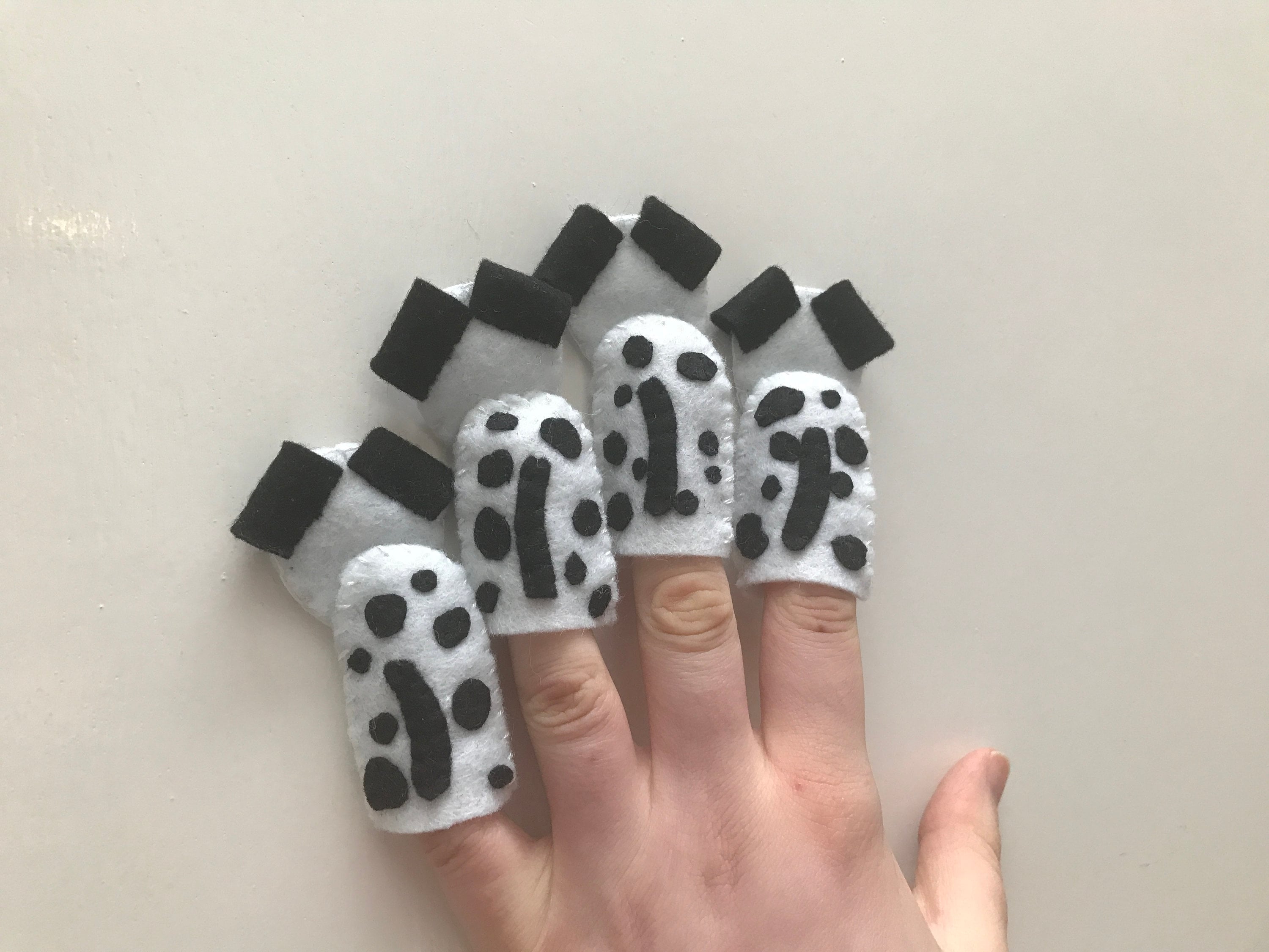 dalmatian hand puppet