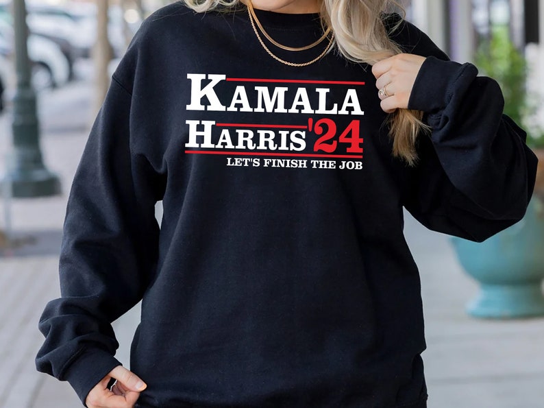 Kamala Harris 2024 SVG PNG EPS File, Kamala Harris Let's Finish the Job ...