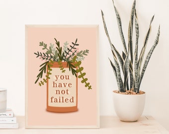 Konsttryck med mental hälsa, 5x7, fysiskt