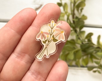 Floral Bunch Acrylic Pin