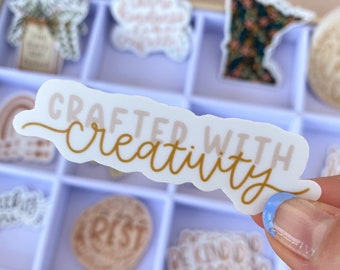 Crafted With Creativity Vinyl Waterproof Sticker