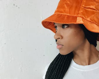 Satin Bucket Hat, Shiny Lightweight Sun Hat for Women & Men | Trendy Streetwear Fall Summer Festival Unisex Hat