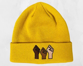 Black lives matter hat for adults and kids, Unisex BLM beanie, Black lives matter beanie, Winter gear, Black lives cap, BLM face mask