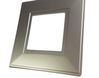 Silver Finger Plates Light Switch Single and Double Plug Socket Surround Panel | Hygienic Cover