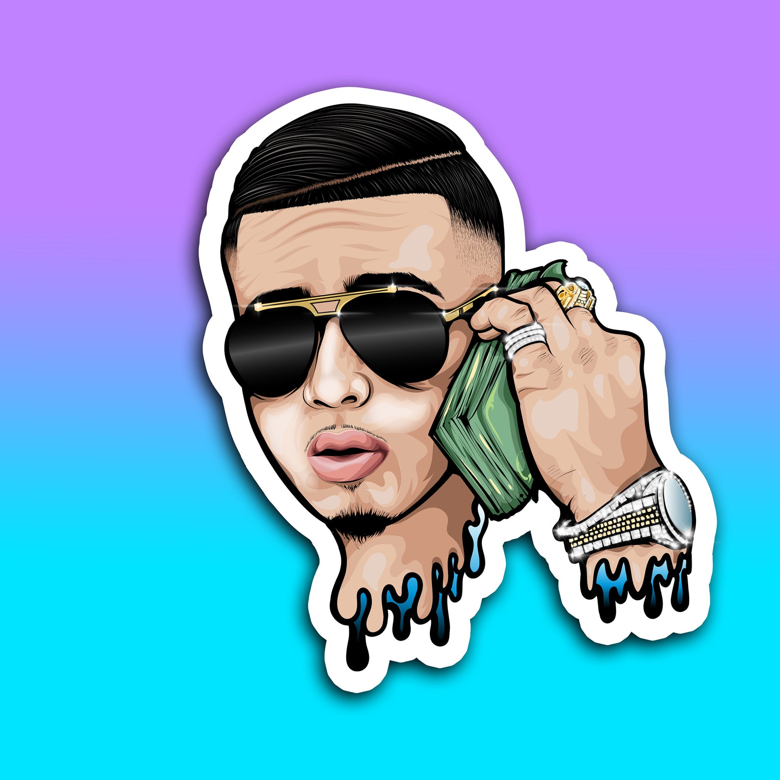 JOP Fuerza Regida Jesus Ortiz Paz Sticker 2 Pack Big Drip Iced Etsy
