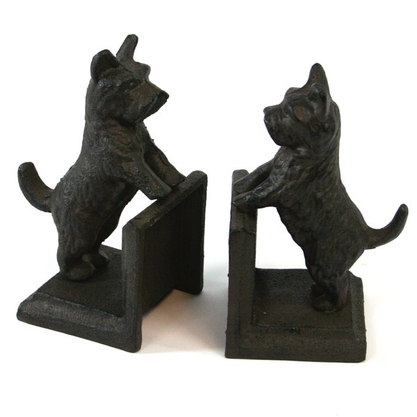 Cast Iron Bookends. A Set of 2 Dogs Playing.
