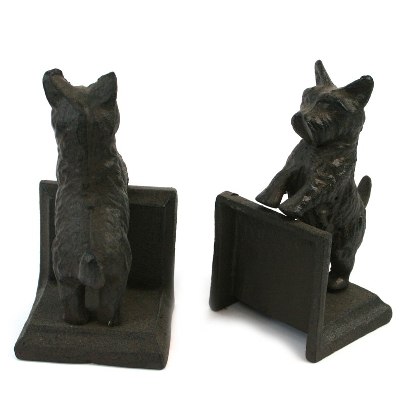 Cast Iron Bookends. A Set of 2 Dogs Playing. image 2