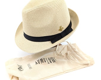 Folding Travel Trilby Sun Hat with a Bee Design