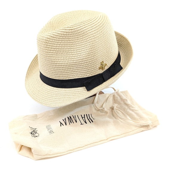 Folding Travel Trilby Sun Hat With a Bee Design -  UK