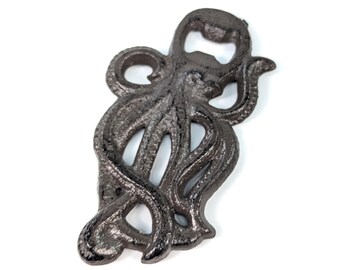 Cast Iron Octopus Bottle Opener, Effortlessly Opens Beverages While Adding Stylish Charm