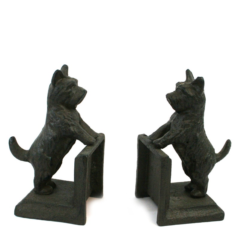 Cast Iron Bookends. A Set of 2 Dogs Playing. image 4