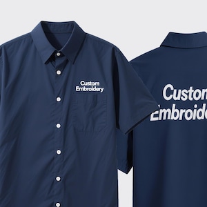 Uniform Workshirt with Custom Embroidered Name-Custom Uniform Shirt-Industrial Work Shirts-Embroidered Logos-retro shirt-costom logo25080102