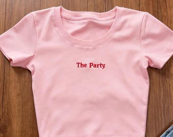 Custom Embroidered Baby Tee Personalized T-shirt Bachelorette Party Tank Top Hen Party Gift FF1604