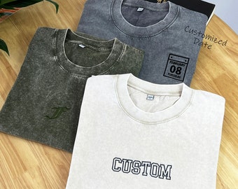 Custom embroidered T Shirt Personalized Embroidered T-Shirts Embroidered Tee Embroidered Tshirt Personalized Gifts, Gift for Her 24031402