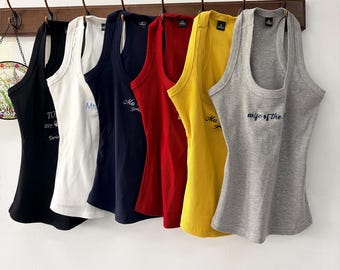 Embroidered Bride Crop Tank Top Wife of the Party Bridal Shirt Custom women t-shirt SXQ1604