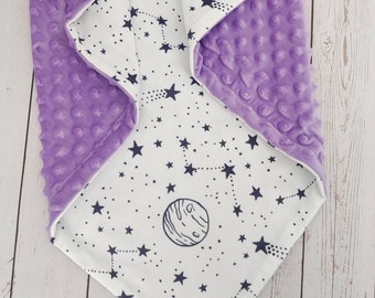 Personalisierte Babydecke Junge, Space Baby Boy Decke, Monogramm Namensdecke, Minky Swaddle Decke, Neugeborene Baby Geschenk Neugeborene Junge Decke