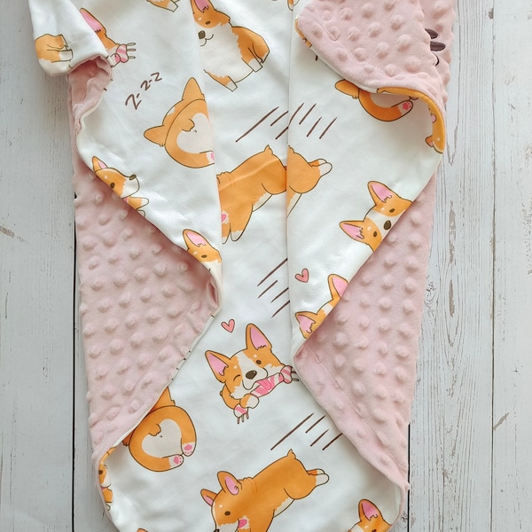 Corgi Blanket Personalized Dog Blanket Puppy Blanket Pet Blanket Monogram Name Blanket Baby Shower Gift Baby Girl Blanket new baby blanket