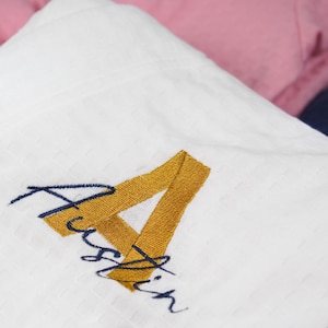 Bath Robe Custom Embroidered Robe Personalized Gift White Robe Womens Robe Bridesmaid Gift Monogrammed Robe Waffle Robe 25030701
