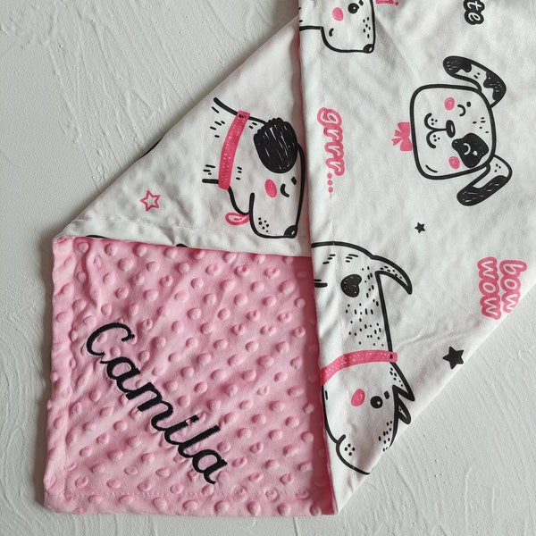 Baby Blankets Personalized Dog Blanket Embroidered Name Blanket Monogrammed Baby Blanket Baby Shower Gift Newborn Gift Pet Blanket Puppy