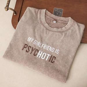 Custom Embroidered T Shirt, Gift for Boyfriend, Custom Text Shirt, Personalized T-Shirt, Short Sleeve Embroidered Tee, Gift for Him 24072501