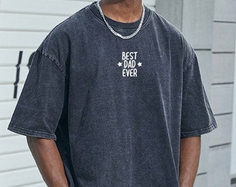 Custom Embroidered T Shirt Custom Text Tee Custom Logo Father's Day gift Personalized Embroidered T-Shirt Short Sleeve Tee 24051001