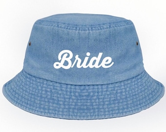 Custom Embroidered Vintage Bucket Hat Personalized Hat Bachelorette party hats girls weekend bridesmaid gifts bachelorette gifts bride gift