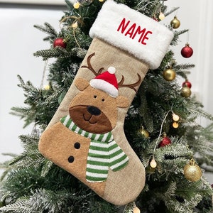 Custom Christmas Stocking Embroidered Christmas Stocking Christmas Stockings with Custom Name Christmas Gift Monogram Family Stockings