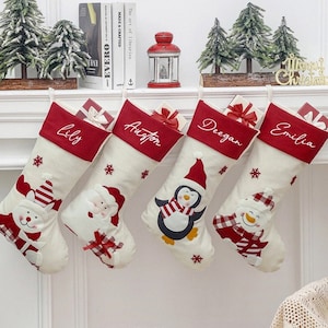 Personalized Christmas Stocking Custom Name Christmas Stocking Monogram Stockings Family Stockings Farmhouse Stockings Christmas Gift