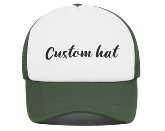 Custom Embroidered Hat, Custom Trucker Hat, Structured Adjustable Cap, Personalized Custom Cap, Custom Logo Hat, Hat Personalization