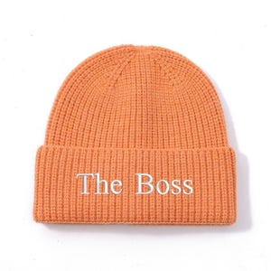 Gepersonaliseerde geborduurde beaniemuts Klassieke beanie voor volwassenen wintermutsen warme mutsen Aangepaste beanie Aangepast logo/teksthoeden