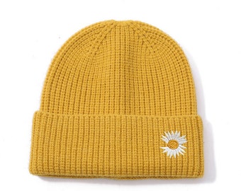 Custom Logo Beanie Personalized Custom Embroidered Beanie Daisy Hat Custom text Personalize Your Beanie Custom Beanie Beanie