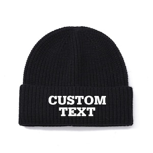 Custom Beanie Design Your Own, Personalized Beanie with Your Text/Logo, Custom Embroidered Beanie, Funny Customized Beanie for Men & Woman