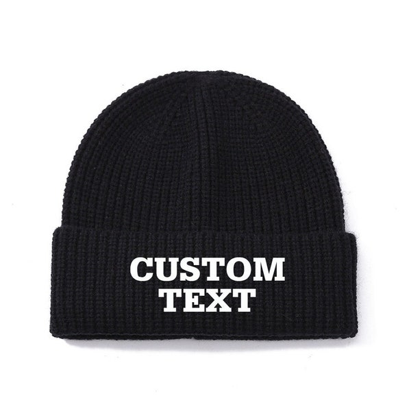 Custom Beanie Design Your Own, Personalized Beanie with Your Text/Logo, Custom Embroidered Beanie, Funny Customized Beanie for Men & Woman