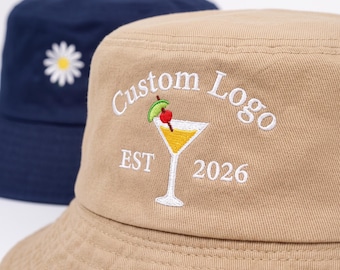 Embroidered hiking hats, Summer Beach Bucket Hat, personalized Bachelorette Gift, Party hat, Wife hat S1608