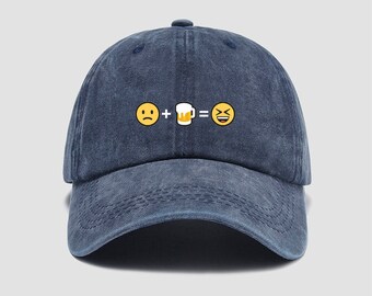 Emojis personnalisés, chapeau papa, brodé, casquette de sport non structurée