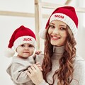 Personalized Knitted Santa Hat, Custom Santa Hats, My First Christmas Hat, Unique Christmas Gift, Christmas Decor, Family Santa Hats