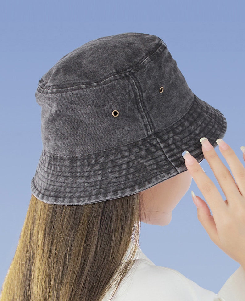 Customized Embroidered Bucket Hat Custom Text Embroidery Etsy