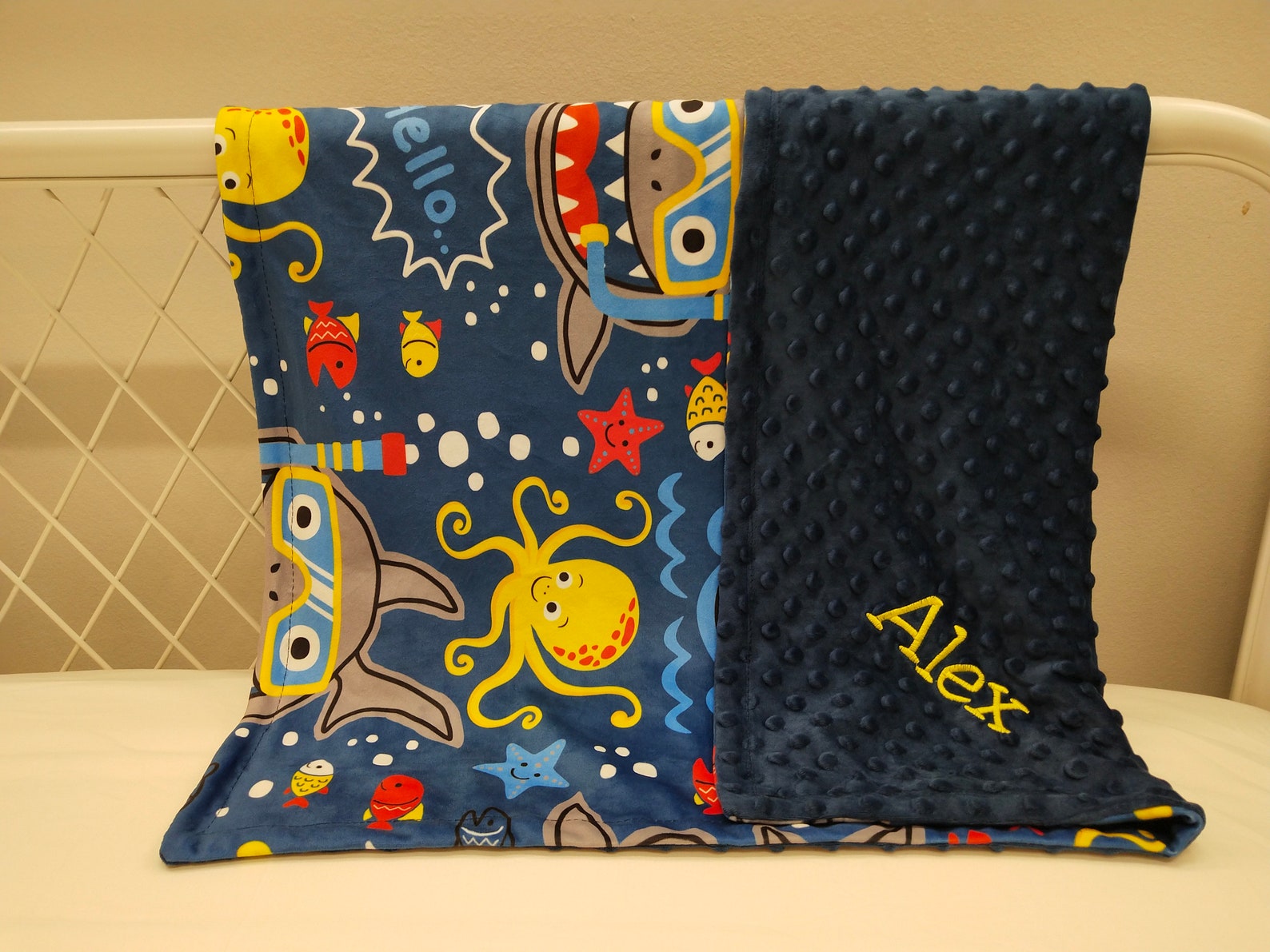 Baby Blankets Personalized Boy Shark Baby Blanket Newborn Baby Etsy