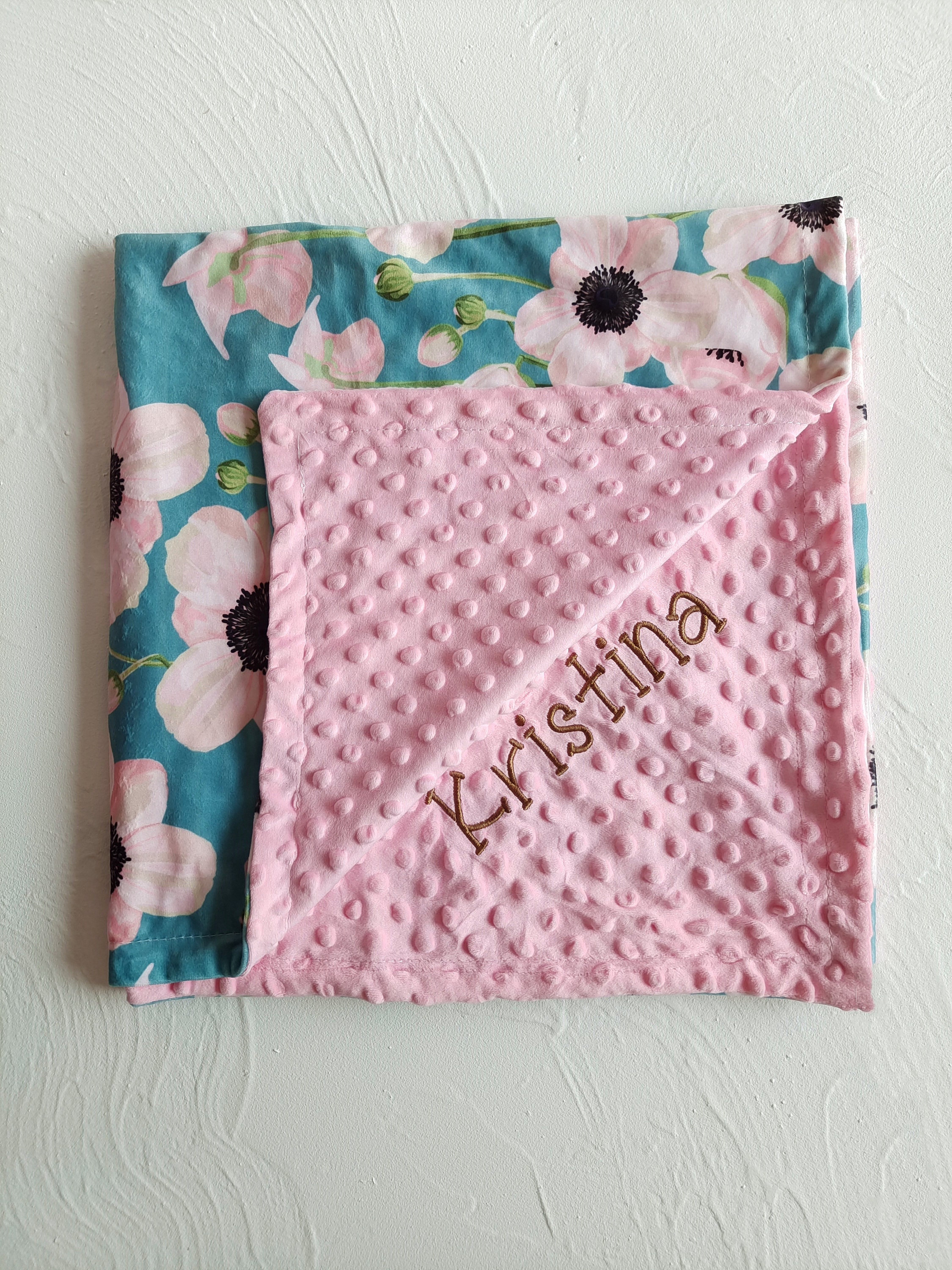 Baby blanket personalized girl floral Blanket Baby Girl Etsy