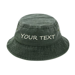 Embroidered Bucket Hat Personalized Hat Custom Bucket Hat Women Hat Man's Hat Bucket Hat Outdoor Hat Sun hat Your Text Logo Bucket Hat