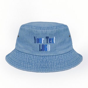 Customize Bucket Hat Personalized hat Custom Bucket Hat Embroidered hat Women Man's hat Denim Bucket Hat Outdoor Hat Your own Bucket Hat