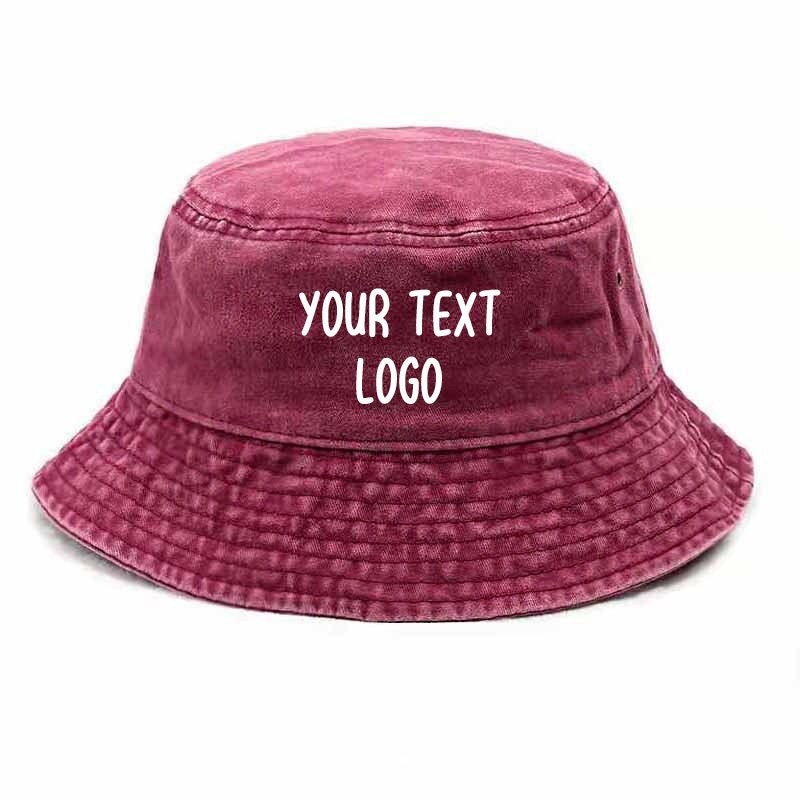Embroidered Bucket Hat Personalized hat Custom Hat Text Logo Design Women Hat Man's hat Bucket Hat Outdoor Hat Warm Bucket Hat Wedding Hats